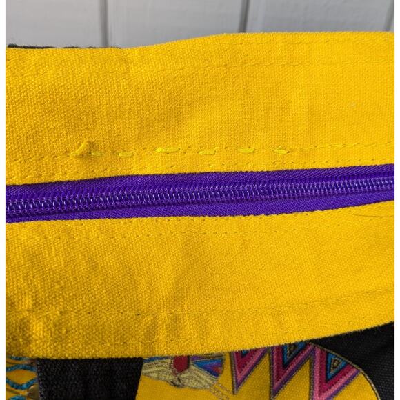 Laurel Burch Fantastic Feline Totem Canvas Medium Sized Tote Shoulder Bag - Picture 13 of 15